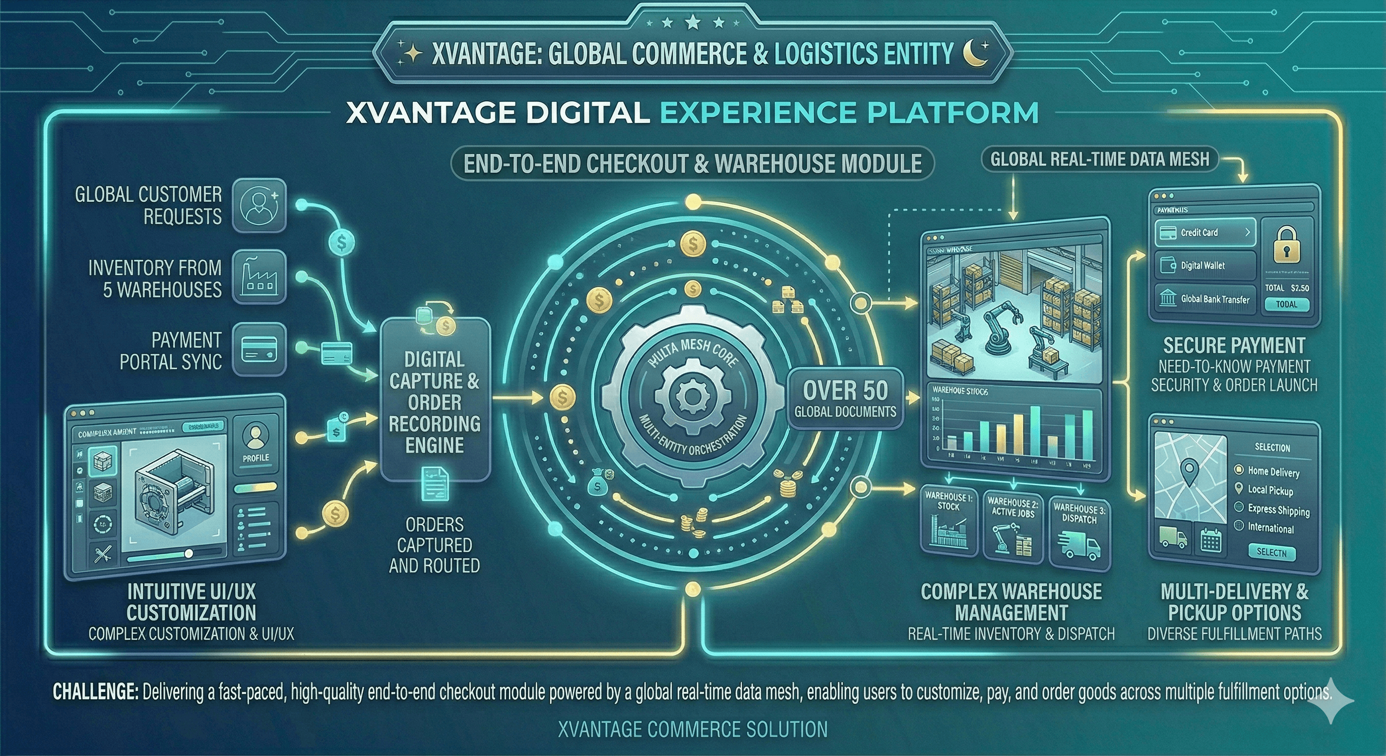 Xvantage Digital Experience Platform illustration